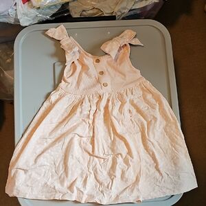 CYNTHIA  ROWLEY  PINK WITH WHITE POLKA DOT DRESS EUC SIZE 2T